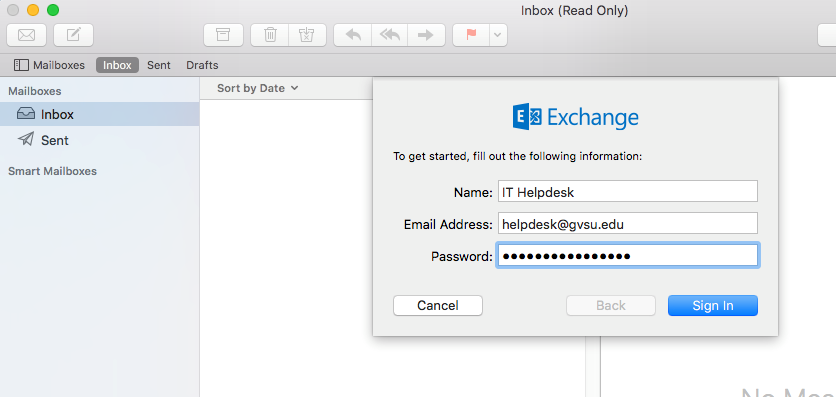 how to update email password on mac mail